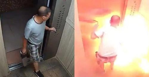 Cenas fortes! Homem morre queimado após bateria explodir dentro de elevador