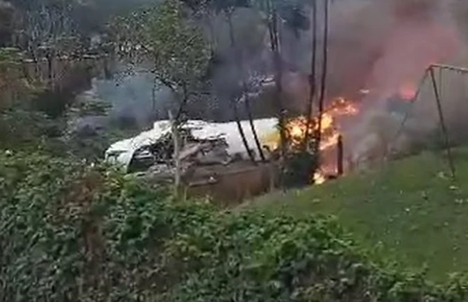 Moradores de Vinhedo gravaram o momento da queda do avião