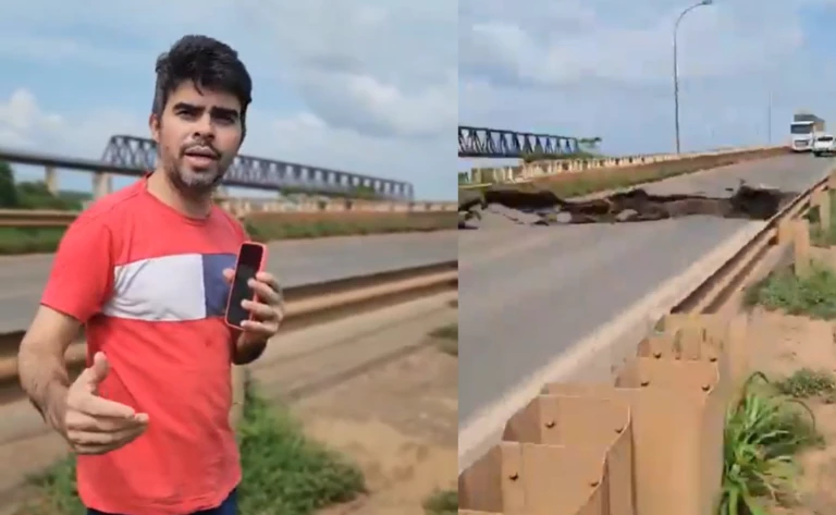 Vereador gravava vídeo quando ponte começou a desabar em TO